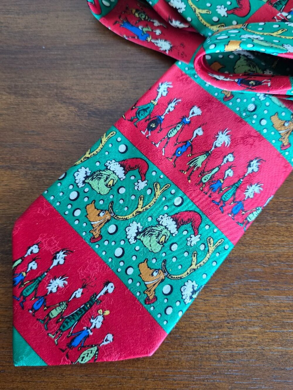 Dr. Seuss Silk Christmas Neck Tie How The Grinch Stole Christmas 1996 Vintage